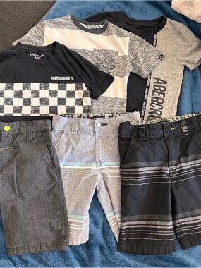 abercrombie kids Black Gray Short Sleeve Tops & Shorts Set